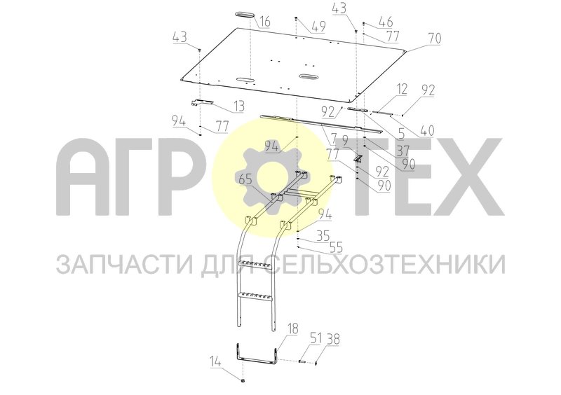 Чертеж Капот (145.58.01.800A)